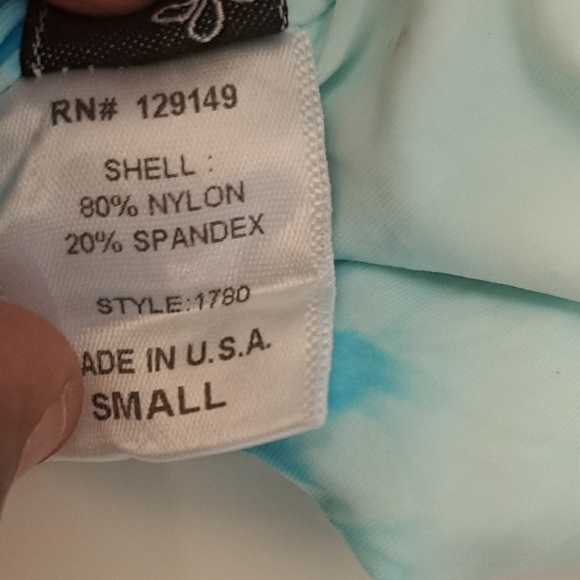 Brand New Dippin Daisy High Cut Deep low V neck on piece crystal tiedye swimsuit - Picture 5 of 5